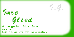 imre glied business card